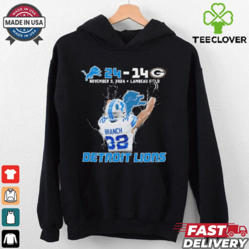 Official Lions 24 – 14 Packers Branch Double Bird St. Brown Headstand Shirt