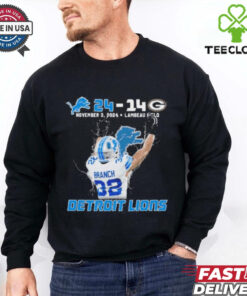 Official Lions 24 – 14 Packers Branch Double Bird St. Brown Headstand Shirt