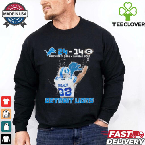 Official Lions 24 – 14 Packers Branch Double Bird St. Brown Headstand Shirt