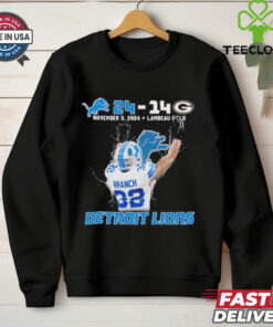 Official Lions 24 – 14 Packers Branch Double Bird St. Brown Headstand Shirt