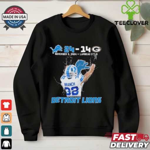 Official Lions 24 – 14 Packers Branch Double Bird St. Brown Headstand Shirt