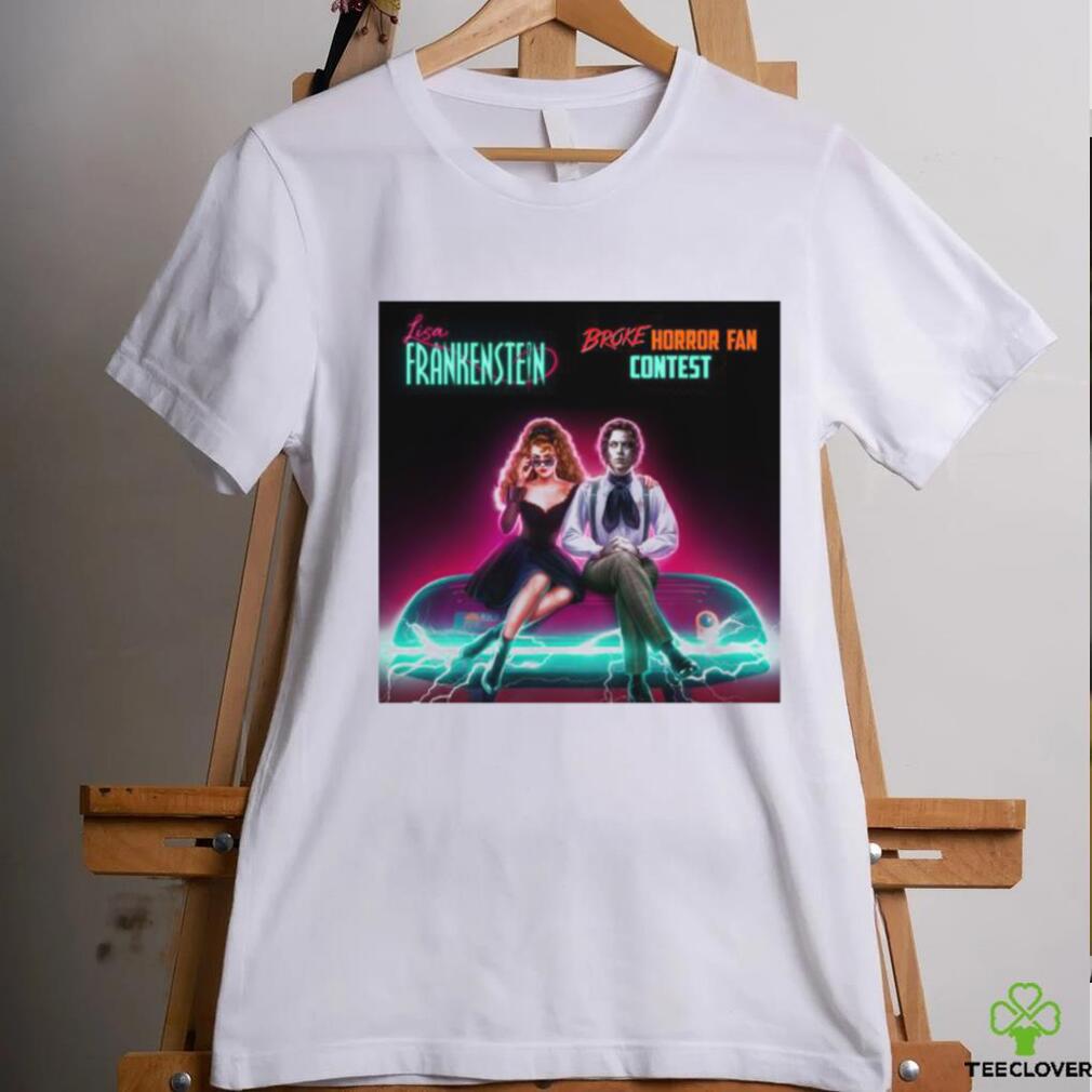 Official Lisa Frankenstein Broke Horror Fan Contest Neon T shirt Official Lisa Frankenstein Broke Horror Fan Contest Neon T shirt