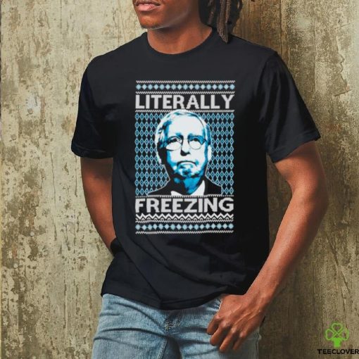 Official Literally Freezing Mcconnell Senator Ugly Christmas T Shirt