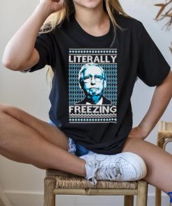 Official Literally Freezing Mcconnell Senator Ugly Christmas T Shirt