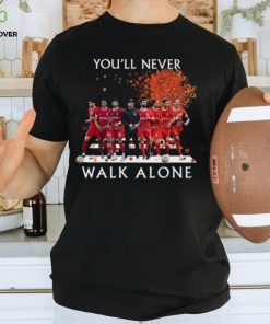 Official Liverpool Team Football You’ll Never Walk Alone Signatures Shirt