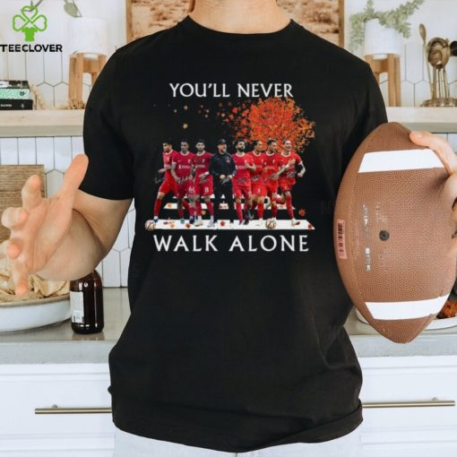 Official Liverpool Team Football You’ll Never Walk Alone Signatures Shirt