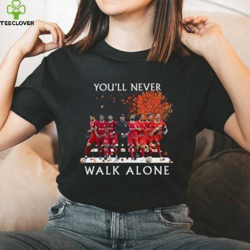 Official Liverpool Team Football You’ll Never Walk Alone Signatures Shirt