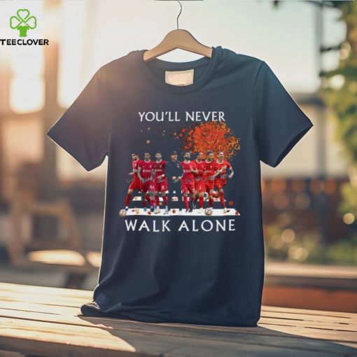 Official Liverpool Team Football You’ll Never Walk Alone Signatures Shirt