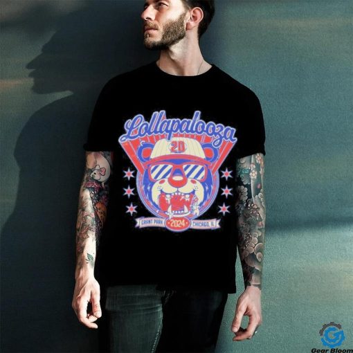 Official Lollapalooza Baseball August 1 4 2024 Grant Park Chiacago IL Concert shirt