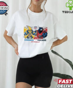 Official Los Angeles Chargers Vs Houston Texans Football AFC Wild Card Matchups NFL Football Playoffs Mascot Eric Poole Painting t shirt
