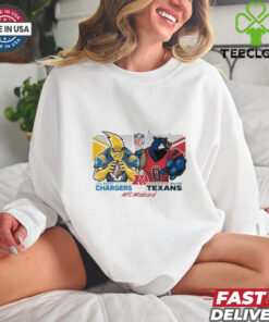 Official Los Angeles Chargers Vs Houston Texans Football AFC Wild Card Matchups NFL Football Playoffs Mascot Eric Poole Painting t shirt