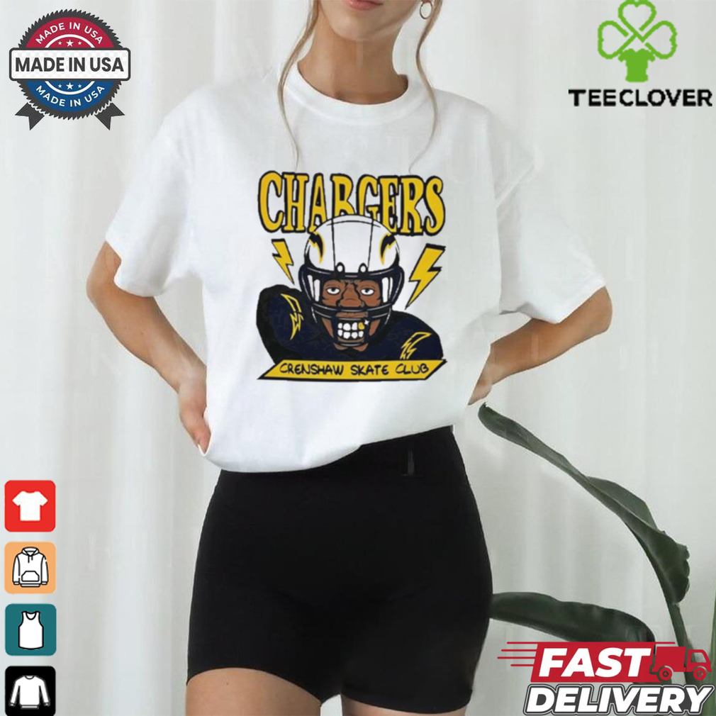 Official Los Angeles Chargers X Crenshaw Skate Club Cartoon t shirt Official Los Angeles Chargers X Crenshaw Skate Club Cartoon t shirt