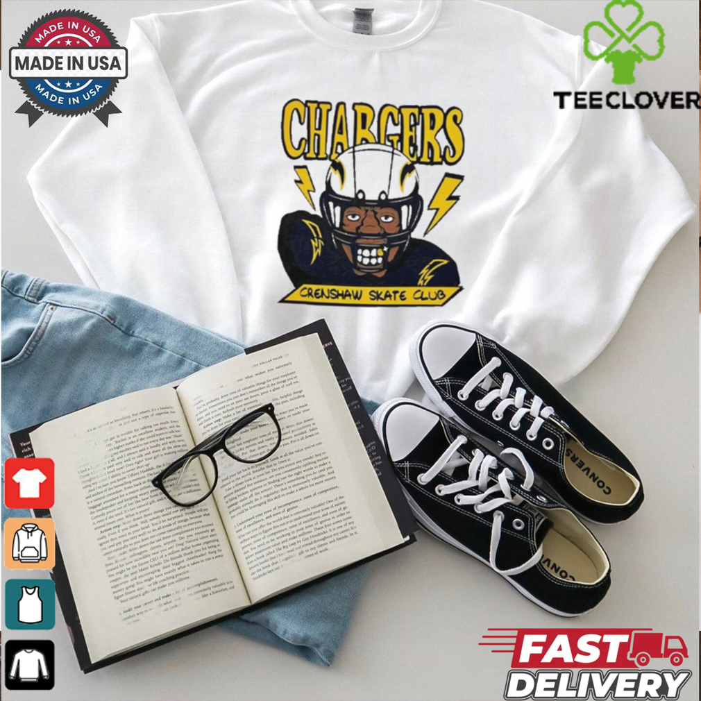 Official Los Angeles Chargers X Crenshaw Skate Club Cartoon t shirt Official Los Angeles Chargers X Crenshaw Skate Club Cartoon t shirt