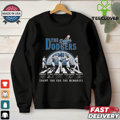 Official Los Angeles Dodgers 141th Anniversary 1883 2024 Thank You For The Memories Walking Signatures T hoodie, sweater, longsleeve, shirt v-neck, t-shirt