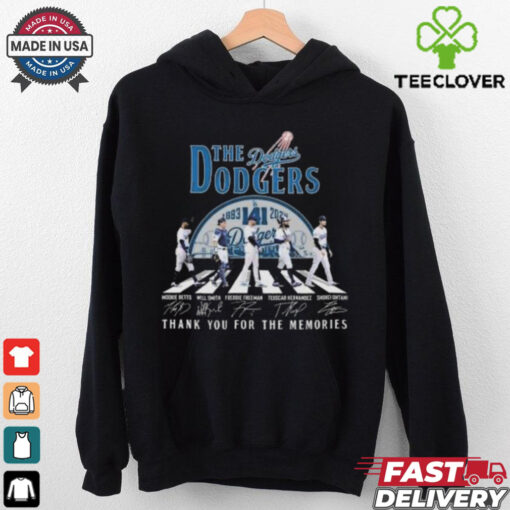 Official Los Angeles Dodgers 141th Anniversary 1883 2024 Thank You For The Memories Walking Signatures T hoodie, sweater, longsleeve, shirt v-neck, t-shirt