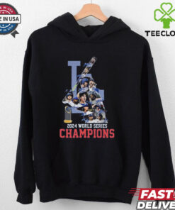 Official Los Angeles Dodgers 2024 Champions Autographed T Shirt