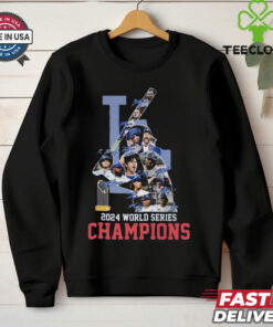 Official Los Angeles Dodgers 2024 Champions Autographed T Shirt
