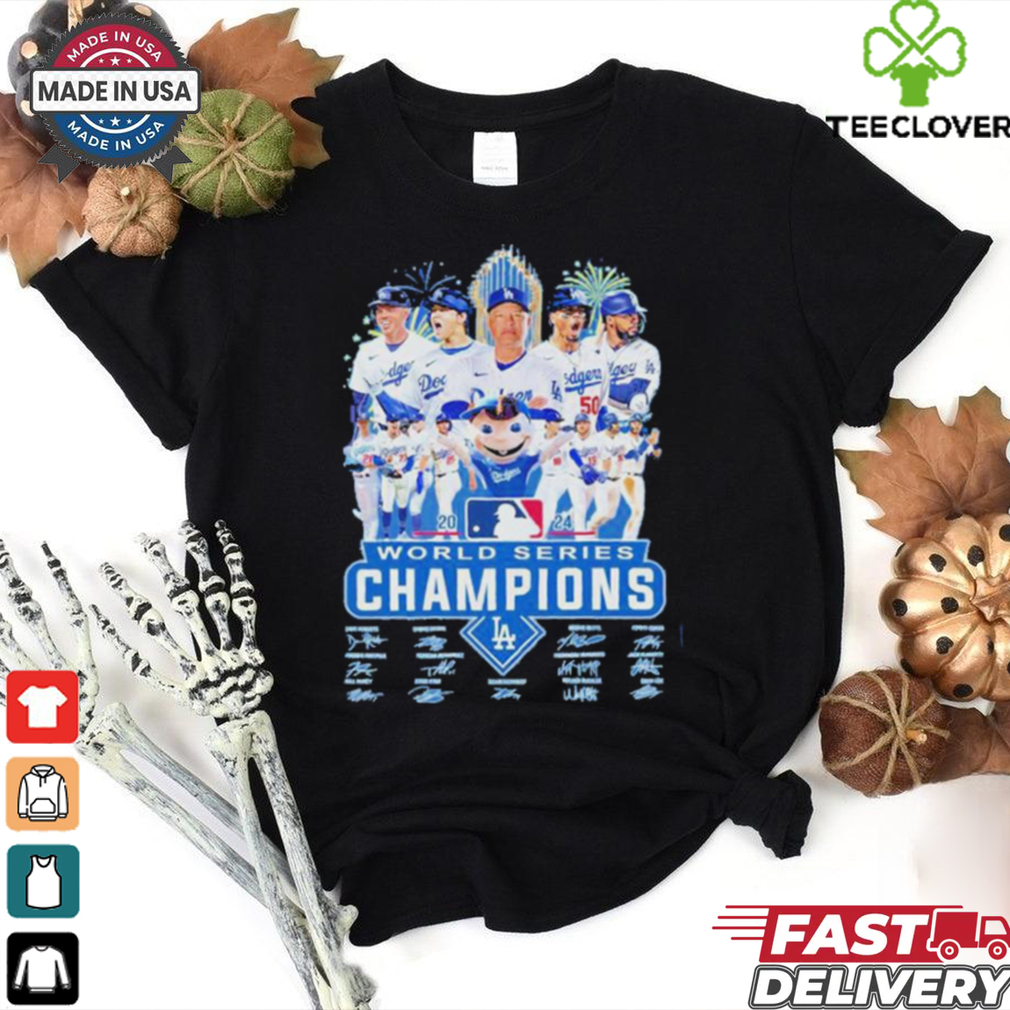 Official Los Angeles Dodgers 2024 MLB Champions Celebrate The Win In Style Signatures Shirt Official Los Angeles Dodgers 2024 MLB Champions Celebrate The Win In Style Signatures Shirt