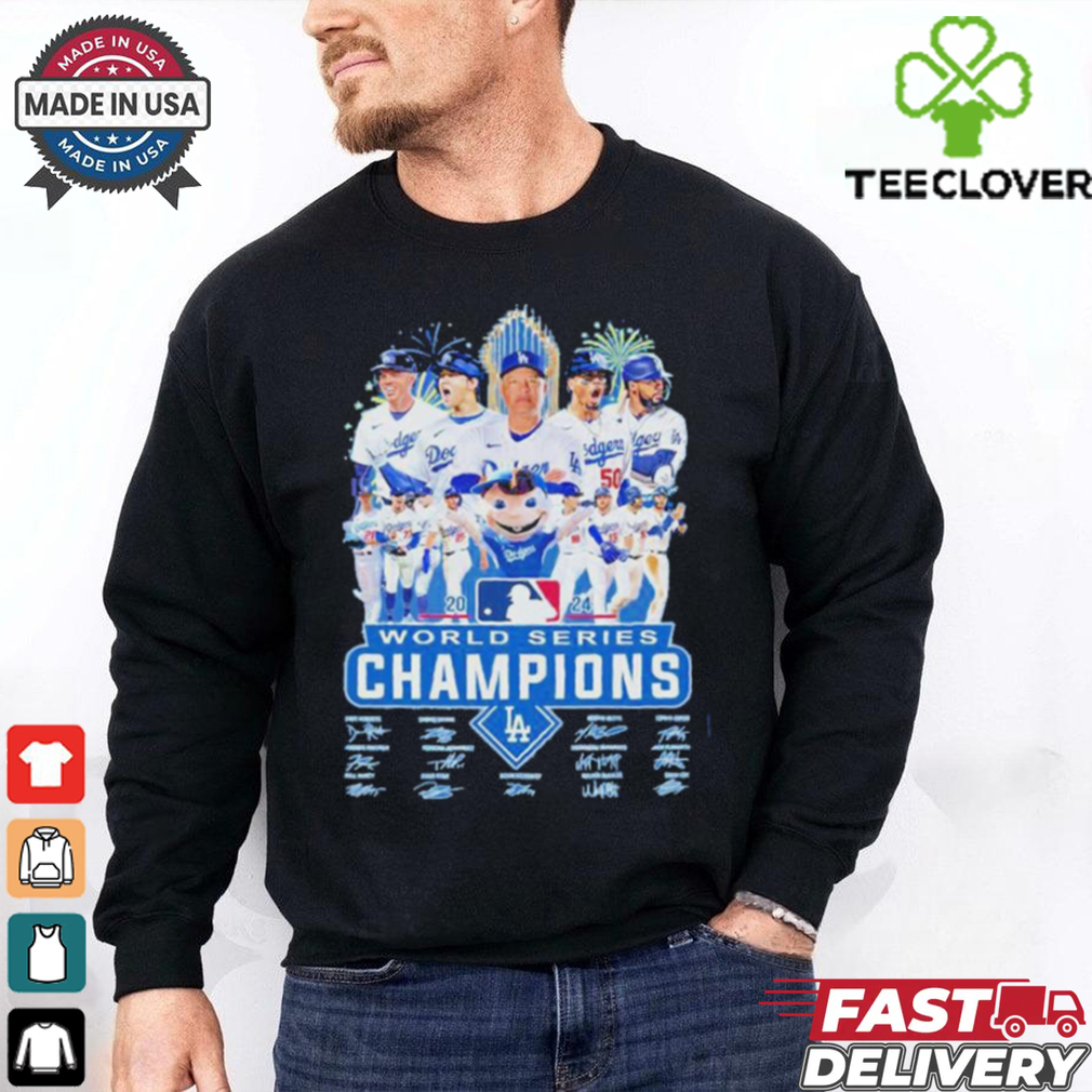 Official Los Angeles Dodgers 2024 MLB Champions Celebrate The Win In Style Signatures Shirt Official Los Angeles Dodgers 2024 MLB Champions Celebrate The Win In Style Signatures Shirt