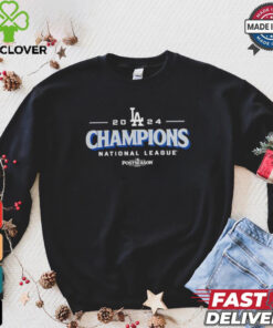 Official Los Angeles Dodgers 2024 National League Champions Bloop Single Roster T Shirt