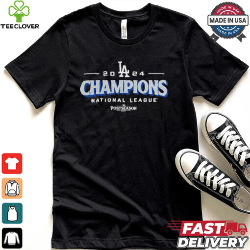 Official Los Angeles Dodgers 2024 National League Champions Bloop Single Roster T Shirt