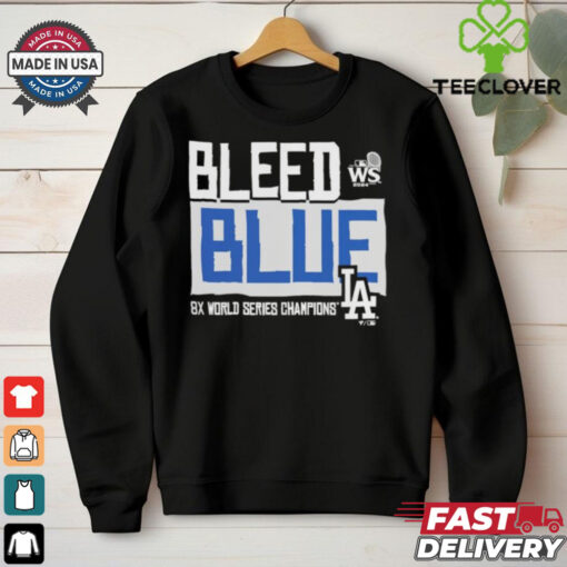 Official Los Angeles Dodgers 2024 World Series Champions Bleed Blue Shirt
