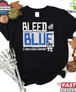 Official Los Angeles Dodgers 2024 World Series Champions Bleed Blue Shirt