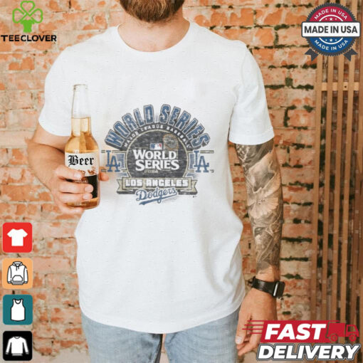Official Los Angeles Dodgers ’47 Gray 2024 World Series Franklin T Shirt