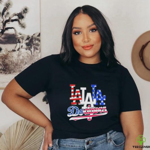 Official Los Angeles Dodgers Baseball Team Celebrating 4th Of July T Shirt