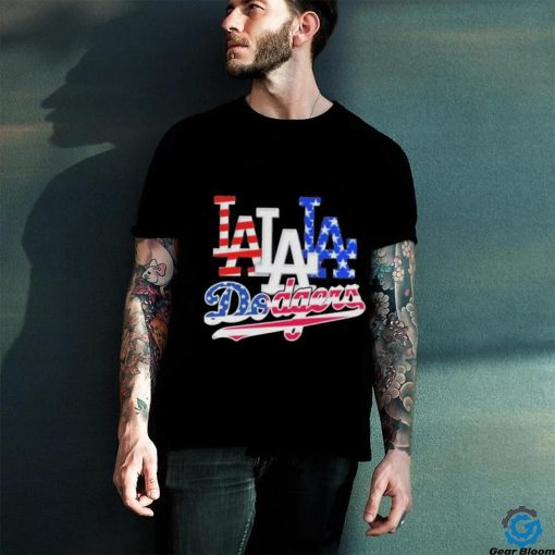 Official Los Angeles Dodgers Baseball Team Celebrating 4th Of July T Shirt