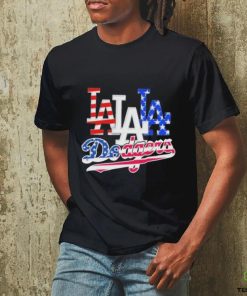 Official Los Angeles Dodgers Baseball Team Celebrating 4th Of July T Shirt