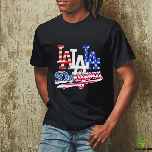 Official Los Angeles Dodgers Baseball Team Celebrating 4th Of July T Shirt