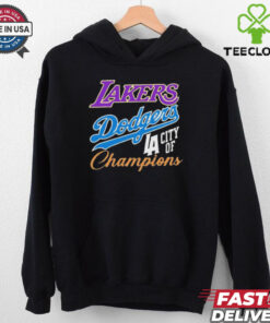 Official Los Angeles Dodgers Los Angeles Lakers Los Angeles City Of Champions Shirt
