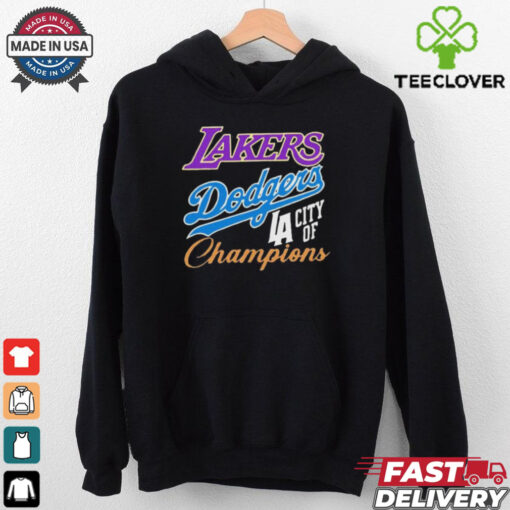 Official Los Angeles Dodgers Los Angeles Lakers Los Angeles City Of Champions Shirt