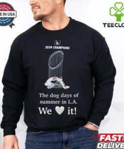 Official Los Angeles Dodgers Shohei Ohtani, Decoy MLB 2024 Champions The dog days of summer in L.A. We Love It t shirt