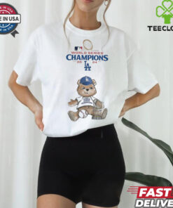 Official Los Angeles Dodgers Tiny Turnip 2024 World Series Champions Teddy Shirt