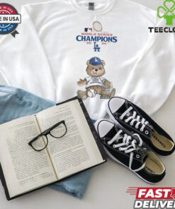 Official Los Angeles Dodgers Tiny Turnip 2024 World Series Champions Teddy Shirt