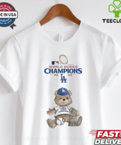 Official Los Angeles Dodgers Tiny Turnip 2024 World Series Champions Teddy Shirt