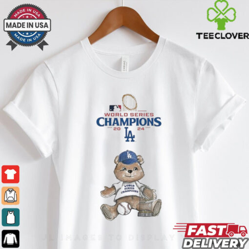 Official Los Angeles Dodgers Tiny Turnip 2024 World Series Champions Teddy Shirt