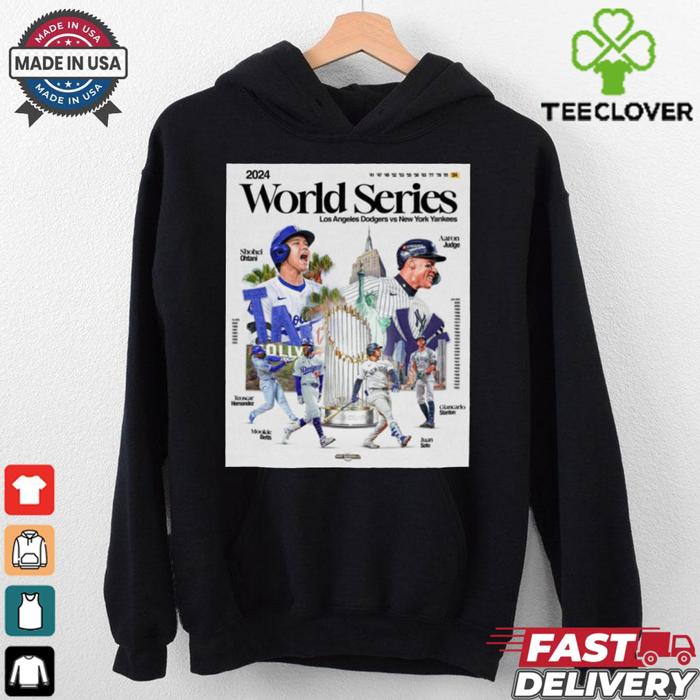 Official Los Angeles Dodgers Vs New York Yankees 2024 World Series It doesn’t get any better than this Poster t shirt Official Los Angeles Dodgers Vs New York Yankees 2024 World Series It doesn’t get any better than this Poster t shirt