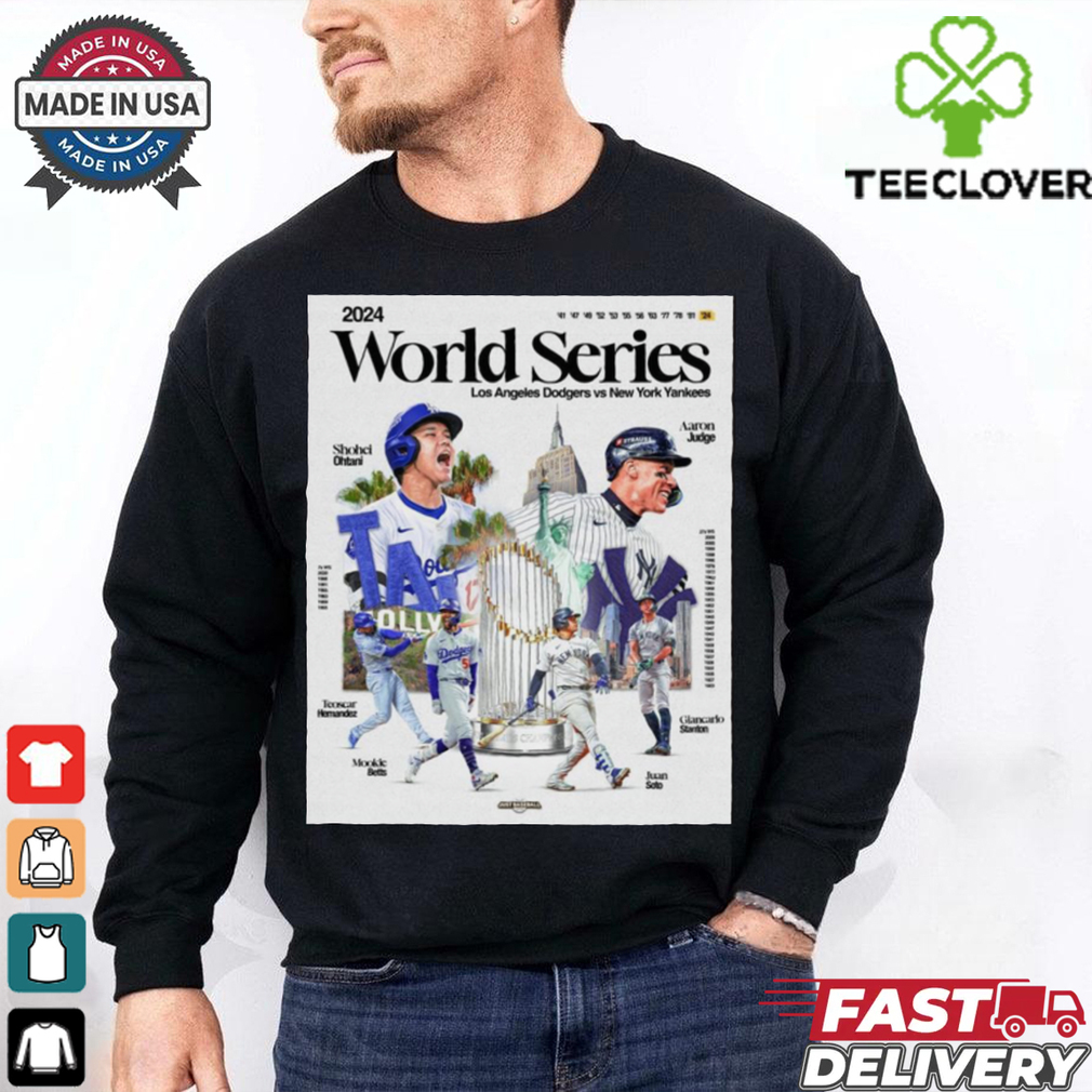 Official Los Angeles Dodgers Vs New York Yankees 2024 World Series It doesn’t get any better than this Poster t shirt Official Los Angeles Dodgers Vs New York Yankees 2024 World Series It doesn’t get any better than this Poster t shirt