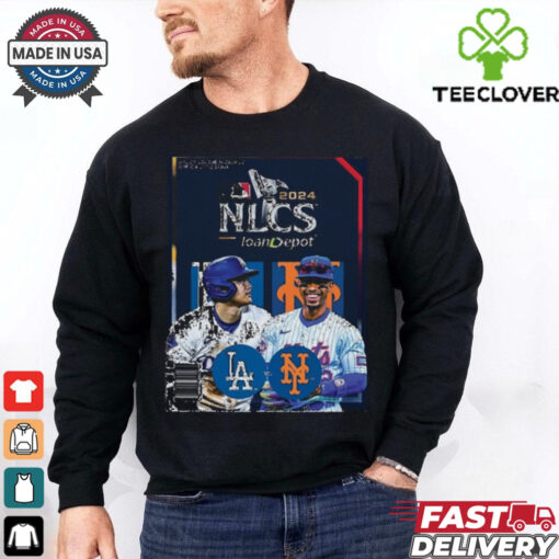 Official Los Angeles Dodgers vs. New York Mets 2024 NLCS Program Shirt