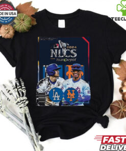 Official Los Angeles Dodgers vs. New York Mets 2024 NLCS Program Shirt