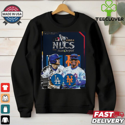 Official Los Angeles Dodgers vs. New York Mets 2024 NLCS Program Shirt