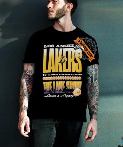 Official Los Angeles Lakers 17 Time Champions The Lake Show Leave A Legacy Basketball Trophy T shirt