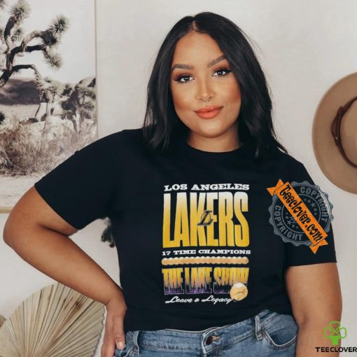 Official Los Angeles Lakers 17 Time Champions The Lake Show Leave A Legacy Basketball Trophy T shirt