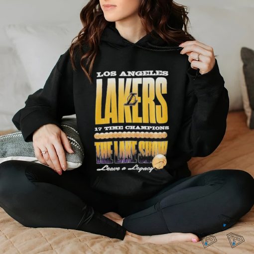 Official Los Angeles Lakers 17 Time Champions The Lake Show Leave A Legacy Basketball Trophy T shirt