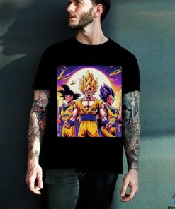 Official Los Angeles Lakers Dragon Ball Goku And Vegeta Super Saiyan Form Akira Toriyama Shirt