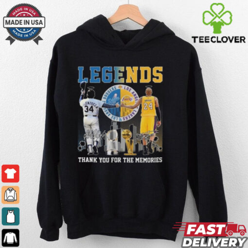 Official Los Angeles Lakers Kobe Bryant LA Dodgers Fernando Valenzuela The Legends Signatures Shirt