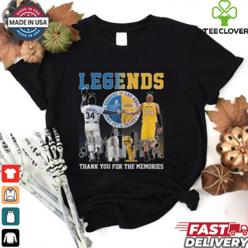 Official Los Angeles Lakers Kobe Bryant LA Dodgers Fernando Valenzuela The Legends Signatures Shirt